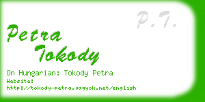 petra tokody business card